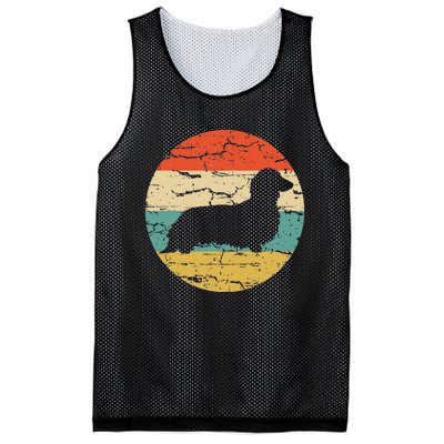 Dachshund Long Haired Dog Vintage Mom Dad Retro Mesh Reversible Basketball Jersey Tank