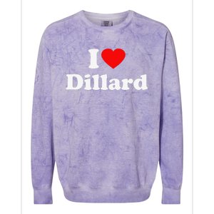 Dillard Love Heart College University Alumni Colorblast Crewneck Sweatshirt