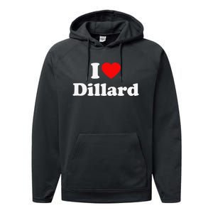 Dillard Love Heart College University Alumni Performance Fleece Hoodie