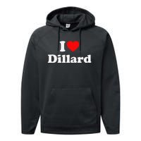 Dillard Love Heart College University Alumni Performance Fleece Hoodie