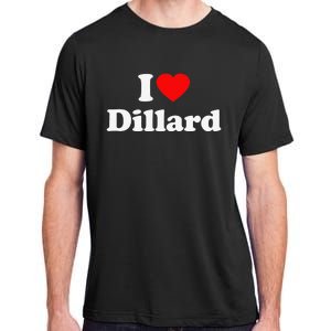 Dillard Love Heart College University Alumni Adult ChromaSoft Performance T-Shirt