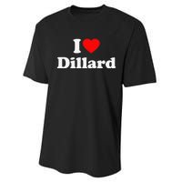 Dillard Love Heart College University Alumni Performance Sprint T-Shirt