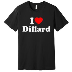 Dillard Love Heart College University Alumni Premium T-Shirt