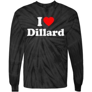 Dillard Love Heart College University Alumni Tie-Dye Long Sleeve Shirt