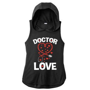 Doctor Love Heart Stethoscope Cute Nurse And Doctor Valentines Gift Ladies PosiCharge Tri-Blend Wicking Draft Hoodie Tank