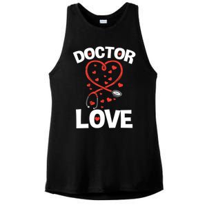 Doctor Love Heart Stethoscope Cute Nurse And Doctor Valentines Gift Ladies PosiCharge Tri-Blend Wicking Tank