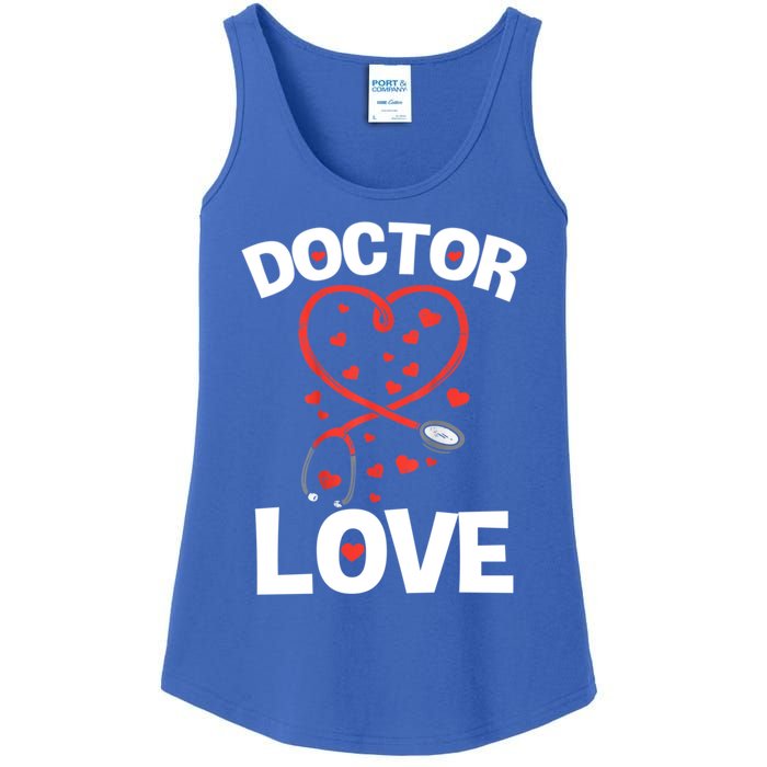 Doctor Love Heart Stethoscope Cute Nurse And Doctor Valentines Gift Ladies Essential Tank