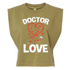 Doctor Love Heart Stethoscope Cute Nurse And Doctor Valentines Gift Garment-Dyed Women's Muscle Tee