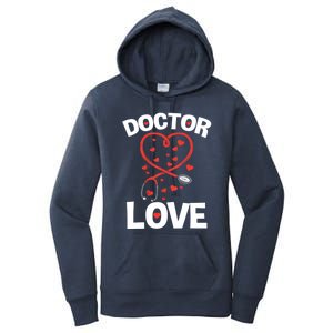 Doctor Love Heart Stethoscope Cute Nurse And Doctor Valentines Gift Women's Pullover Hoodie