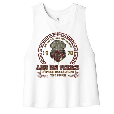 Distressed Lee Ho Fooks Lee Ho Fooks Soho London Est 1978 Women's Racerback Cropped Tank