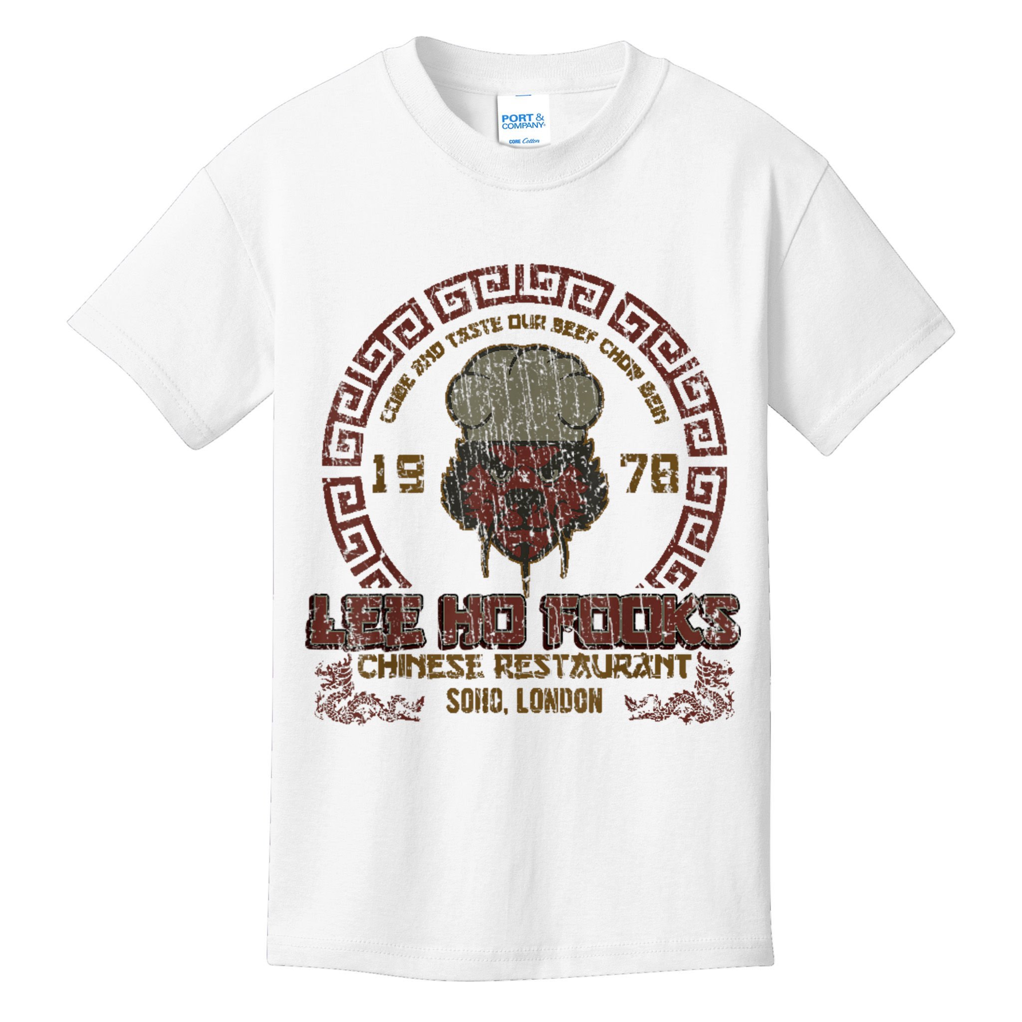 Distressed Lee Ho Fooks Lee Ho Fooks Soho London Est 1978 Kids T-Shirt