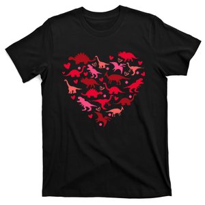 Dinosaur Love Heart T Rex Cute Valentines Day T-Shirt