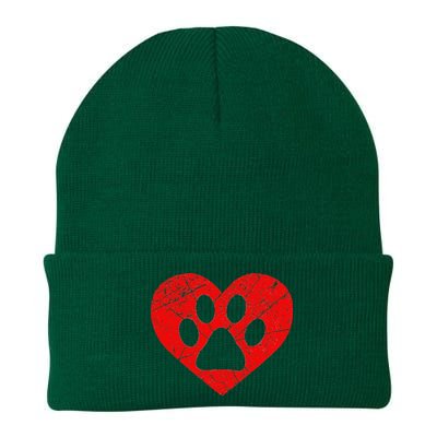 Dog Lover Heart Love Vintage Valentine's Day Knit Cap Winter Beanie