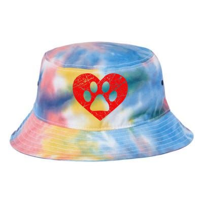 Dog Lover Heart Love Vintage Valentine's Day Tie Dye Newport Bucket Hat