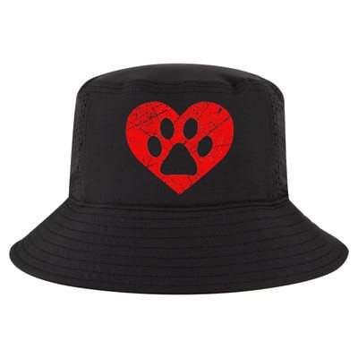 Dog Lover Heart Love Vintage Valentine's Day Cool Comfort Performance Bucket Hat