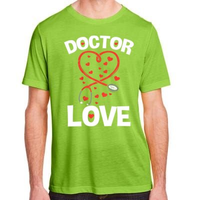 Doctor Love Heart Stethoscope Cute Nurse & Doctor Valentines Adult ChromaSoft Performance T-Shirt