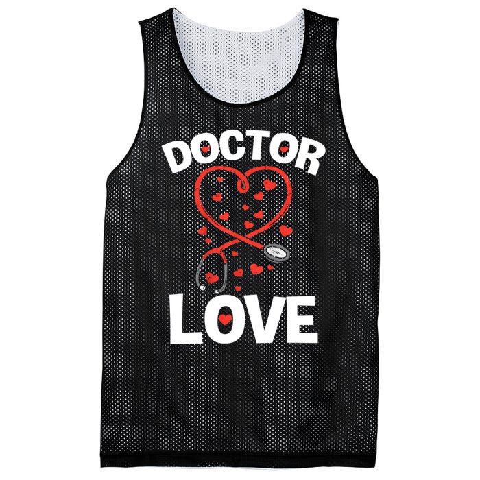 Doctor Love Heart Stethoscope Cute Nurse & Doctor Valentines Mesh Reversible Basketball Jersey Tank