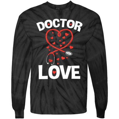 Doctor Love Heart Stethoscope Cute Nurse & Doctor Valentines Tie-Dye Long Sleeve Shirt