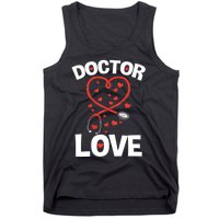 Doctor Love Heart Stethoscope Cute Nurse & Doctor Valentines Tank Top