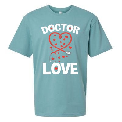 Doctor Love Heart Stethoscope Cute Nurse & Doctor Valentines Sueded Cloud Jersey T-Shirt