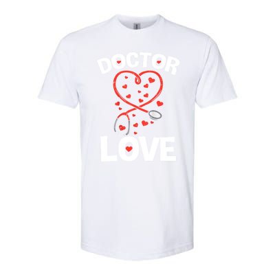 Doctor Love Heart Stethoscope Cute Nurse & Doctor Valentines Softstyle CVC T-Shirt