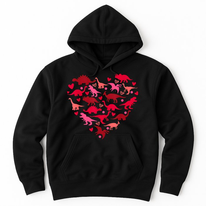 Dinosaur Love Heart T Rex Cute Valentines Day Hoodie