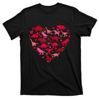 Dinosaur Love Heart T Rex Cute Valentines Day T-Shirt