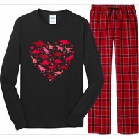 Dinosaur Love Heart T Rex Cute Valentines Day Long Sleeve Pajama Set