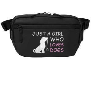 Dog Lover Hoodie Gift Just a Girl Who Loves Dogs Wo Crossbody Pack