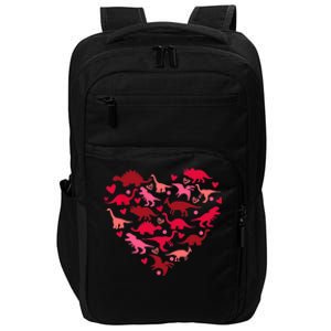 Dinosaur Love Heart T Rex Cute Valentines Day Boy Toddlers Impact Tech Backpack