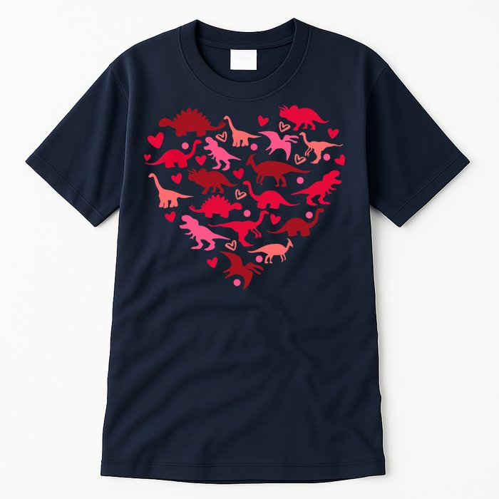 Dinosaur Love Heart T Rex Cute Valentines Day Boy Toddlers Tall T-Shirt