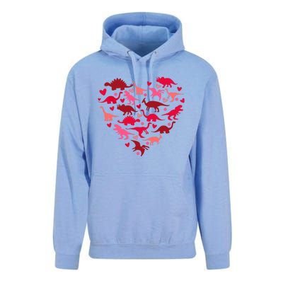 Dinosaur Love Heart T Rex Cute Valentines Day Boy Toddlers Unisex Surf Hoodie