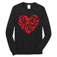 Dinosaur Love Heart Cute Valentines Day Toddlers Long Sleeve Shirt