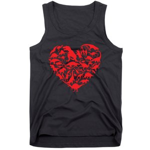 Dinosaur Love Heart Cute Valentines Day Toddlers Tank Top