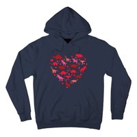 Dinosaur Love Heart T Rex Cute Valentines Day Toddlers Hoodie