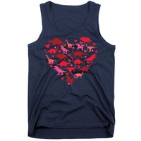 Dinosaur Love Heart T Rex Cute Valentines Day Toddlers Tank Top