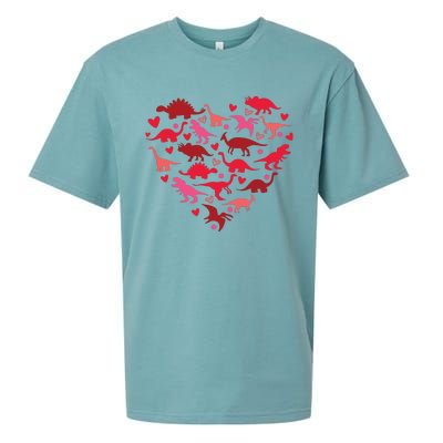 Dinosaur Love Heart T Rex Cute Valentines Day Toddlers Sueded Cloud Jersey T-Shirt