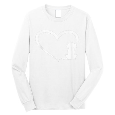 Dog Loves Heart dog paw Heart Dogs Long Sleeve Shirt