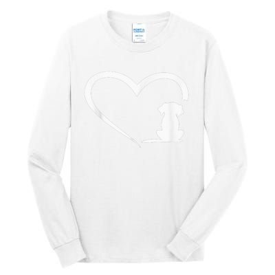 Dog Loves Heart dog paw Heart Dogs Tall Long Sleeve T-Shirt