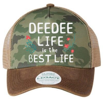 DeeDee Life Is The Best Life Floral Cute Funny Dee-Dee Legacy Tie Dye Trucker Hat