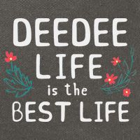 DeeDee Life Is The Best Life Floral Cute Funny Dee-Dee Cotton Canvas Backpack