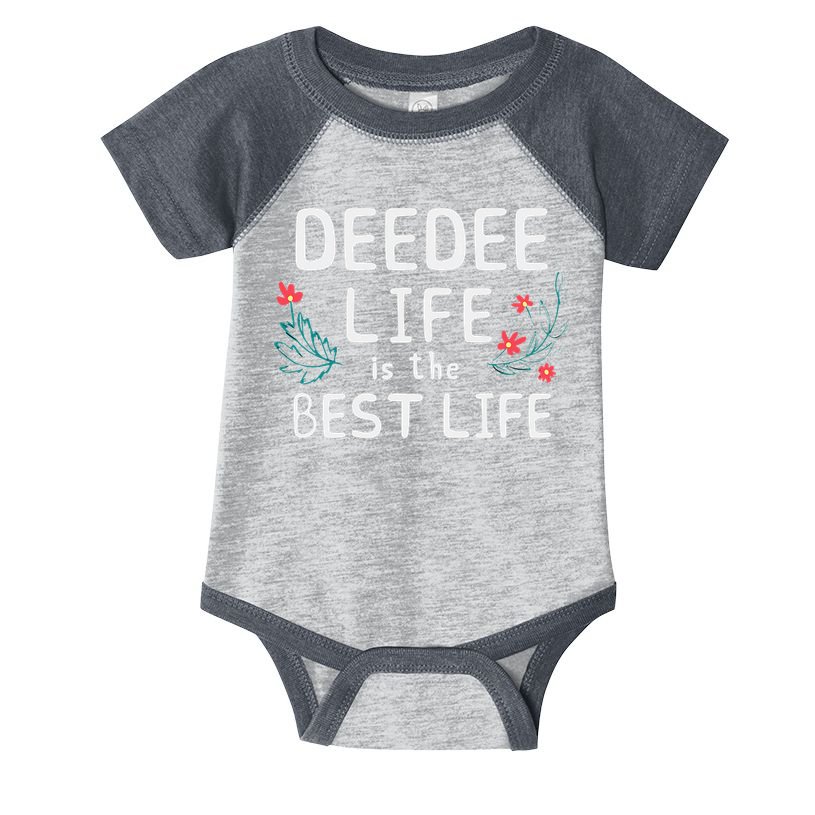 DeeDee Life Is The Best Life Floral Cute Funny Dee-Dee Infant Baby Jersey Bodysuit