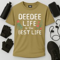 DeeDee Life Is The Best Life Floral Cute Funny Dee-Dee Cooling Performance Crew T-Shirt