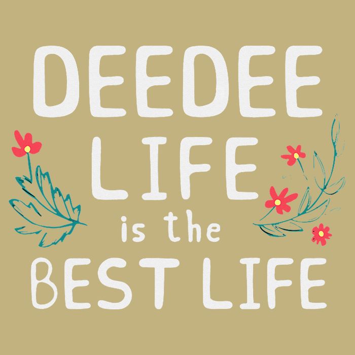 DeeDee Life Is The Best Life Floral Cute Funny Dee-Dee Cooling Performance Crew T-Shirt