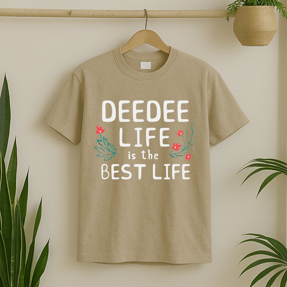 DeeDee Life Is The Best Life Floral Cute Funny Dee-Dee T-Shirt