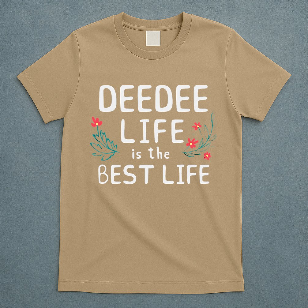 DeeDee Life Is The Best Life Floral Cute Funny Dee-Dee T-Shirt