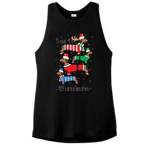 Dachshund Life Is Wienderful Christmas Ladies PosiCharge Tri-Blend Wicking Tank