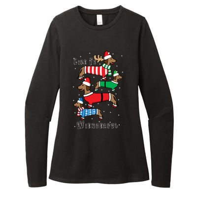 Dachshund Life Is Wienderful Christmas Womens CVC Long Sleeve Shirt