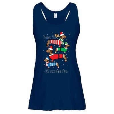 Dachshund Life Is Wienderful Christmas Ladies Essential Flowy Tank