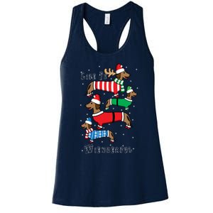 Dachshund Life Is Wienderful Christmas Women's Racerback Tank